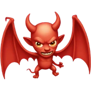  winged devil  sticker