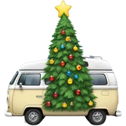 Camper van  christmas tree sticker
