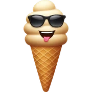 Ice cream with sunglasses  sticker