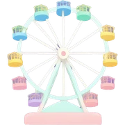 pastel ferris wheel  sticker