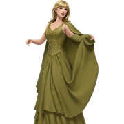 blonde girl in elegant dress sticker