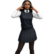 school uniform beauty portrait sticker