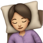 Brunette girl sleeping sticker