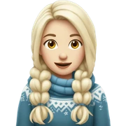 cozy beautiful finnish blond winter girl sticker