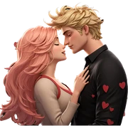 intimate moment between two lovers sticker