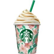 floral patterned starbucks cup sticker