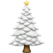 White christmas tree sticker