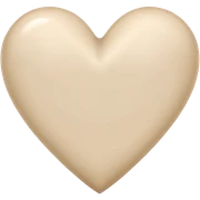 Pale beige heart sticker