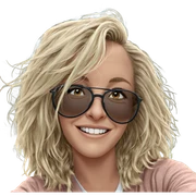 blonde girl smiling outdoors sticker
