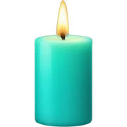 Turquoise coloured candle sticker