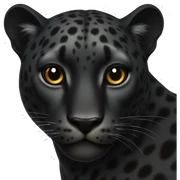 winged black leopard sticker