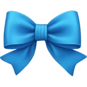 Blue bow sticker