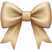beige bow sticker