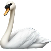 White swan sticker