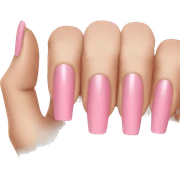 pink nails  sticker