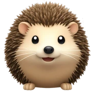 Plush hedgehog sticker
