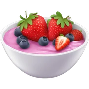 fruit yogurt bowl with strawberries and grapes sticker