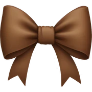 Brown bow sticker