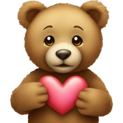 Teddy bear with love heart sticker