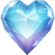 crystal heart sticker