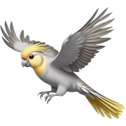 flying cockatiel sticker
