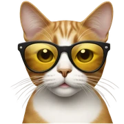 Cat with sunglasses sticker