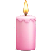 light pink candle sticker