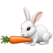 rabbit eat carrot sticker