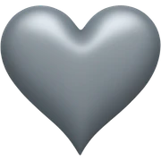 Grey heart sticker