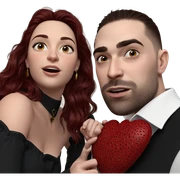 intimate gaze between lovers sticker