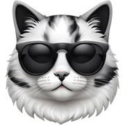 Cat with sunglasses sticker