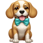 Dauchsand dog with bow sticker