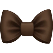 Espresso brown bow collar sticker