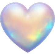opal heart sticker