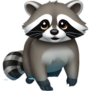 Raccoon in water sticker