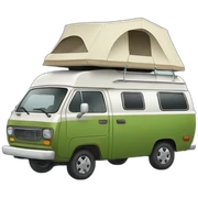 Camping car avec une bouche  sticker