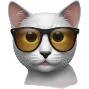 Cat with sunglasses sticker