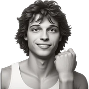 smiling boy in monochrome sticker