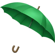 Green umbrella sticker