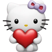 hello kitty holding heart  sticker