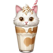 Cat with milkshake sticker