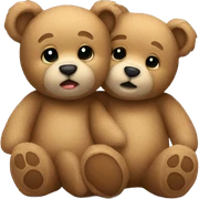 Two teddy bears cuddling  sticker