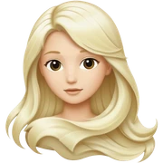 Platinum blonde hair sticker