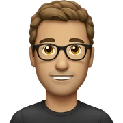 Man with Brown hair and Glases  sticker