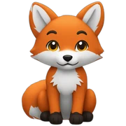 Fox plush sticker