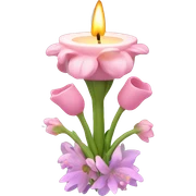 Spring candle with flowers  sticker