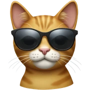 Cat with sunglasses sticker