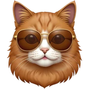 Cat with sunglasses sticker