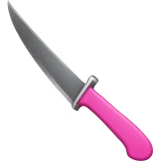 Pink knife  sticker