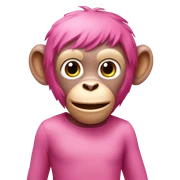 pink monkey sticker